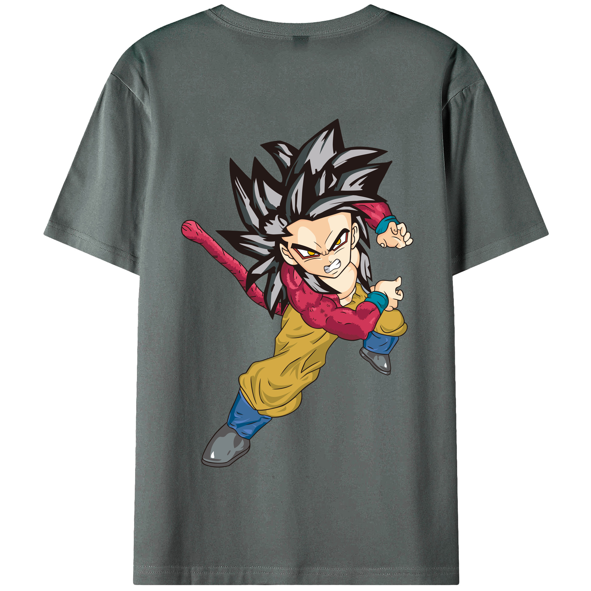 （画像用） ドラゴンボール 孫悟空（そん ごくう）Son Goku カカロット DRAGON BALL Kakarotto 綿100％半袖Tシャツ（背面プリント）